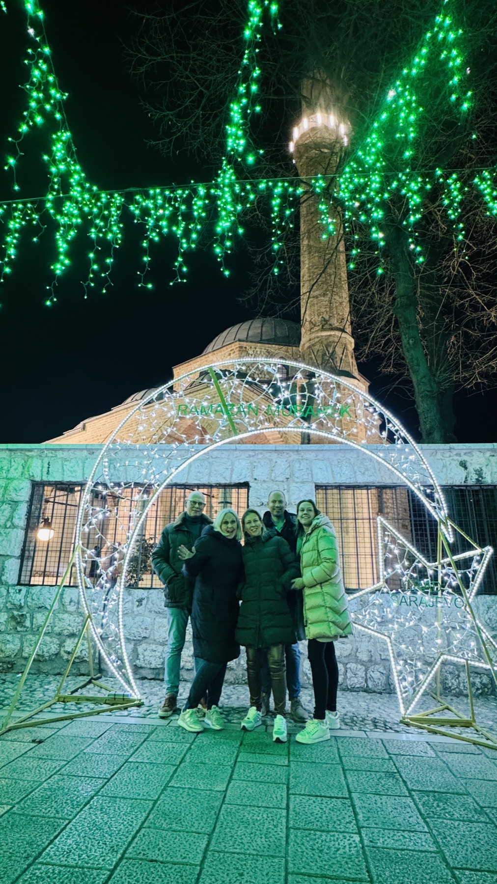 Christmas and New Year lights in Sarajevo city centre