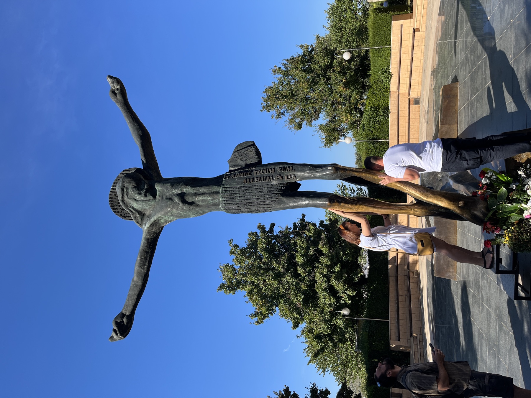 Bronze Risen Christ statue in Medjugorje