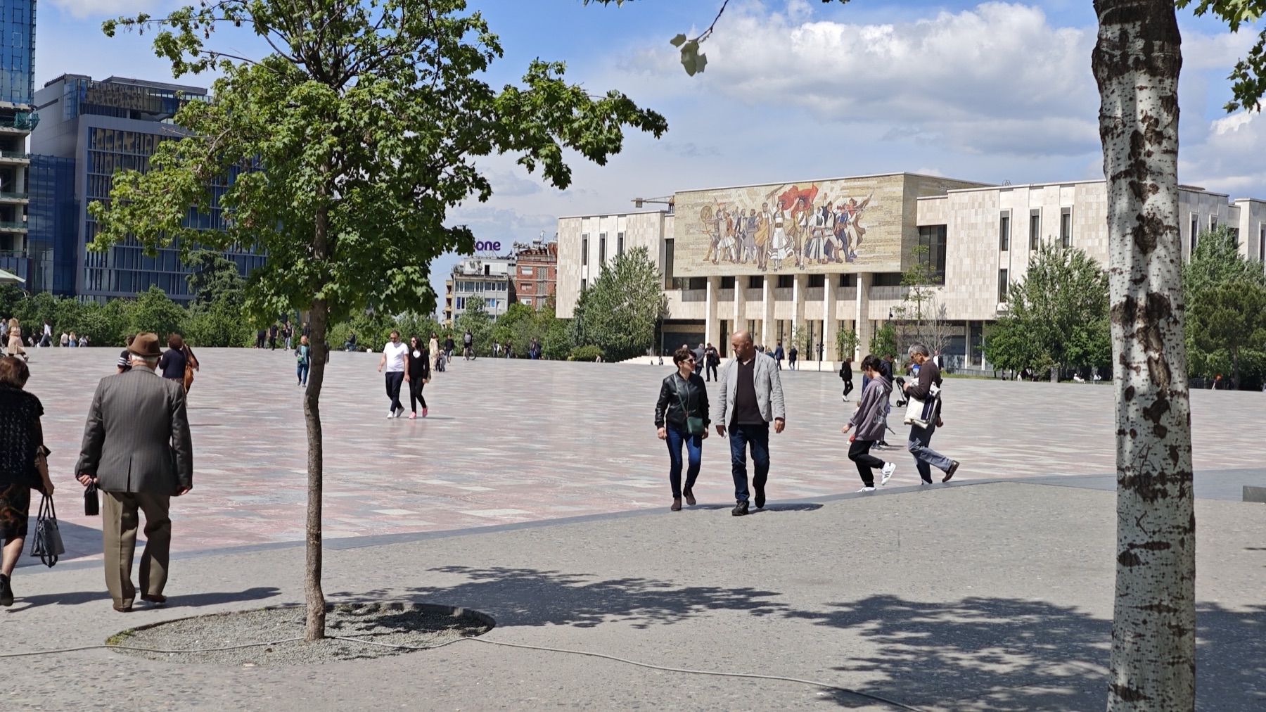 Skanderbeg Square in Tirana, Albania